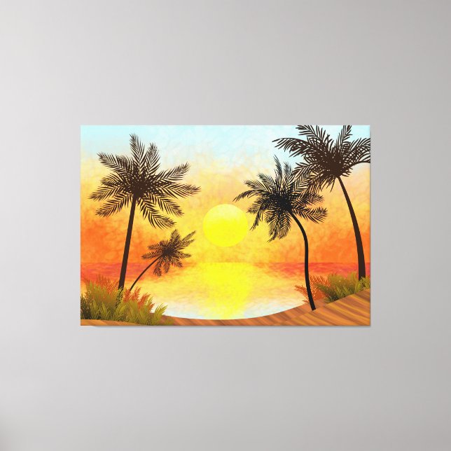 Tropical Sunset  Canvas Print (Front)