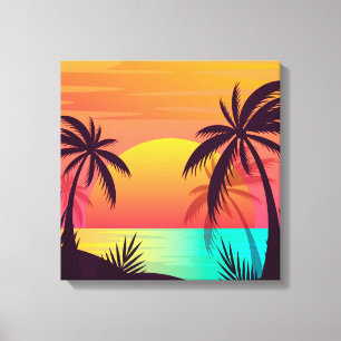 Tropical Sunset Canvas Print
