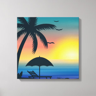 Tropical Sunset Canvas Print