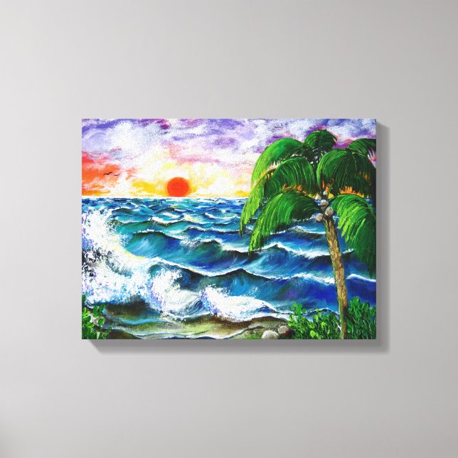 Tropical Sunset, Canvas Print (Front)