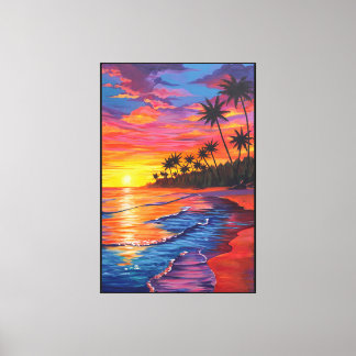 Tropical Sunset Canvas Print