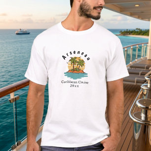 Tropical Sunset Cayman Island Cruise Personalise T-Shirt