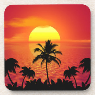Tropical Sunset Coaster