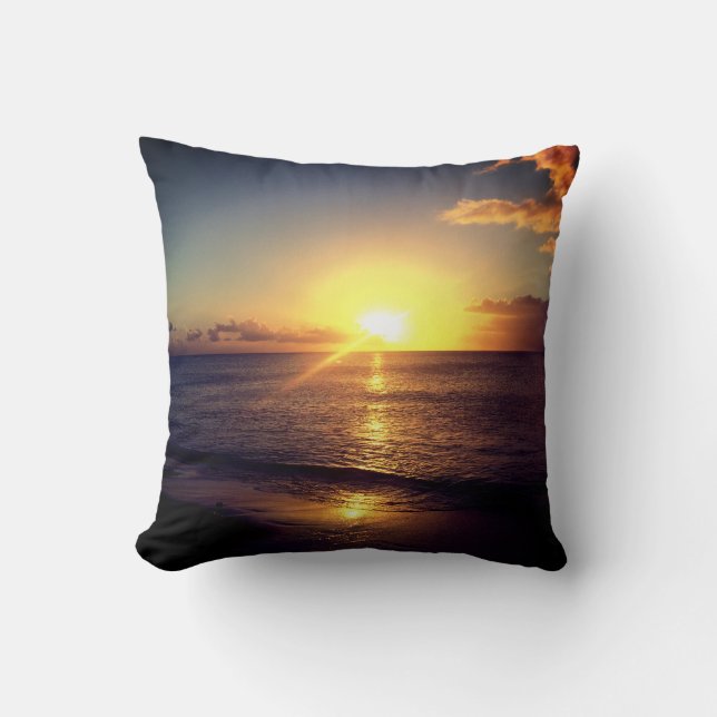 Tropical Sunset Cushion (Front)
