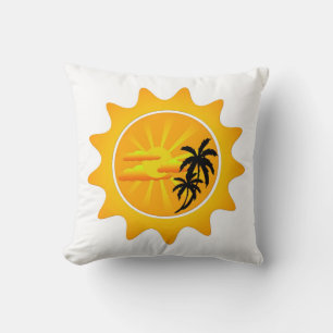 Tropical sunset cushion
