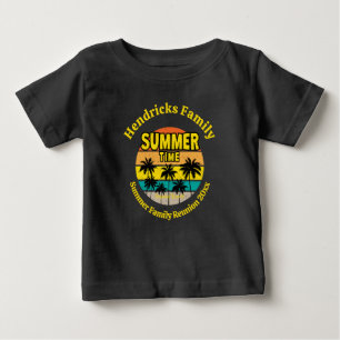 Tropical Sunset Family Reunion Custom Baby T-Shirt