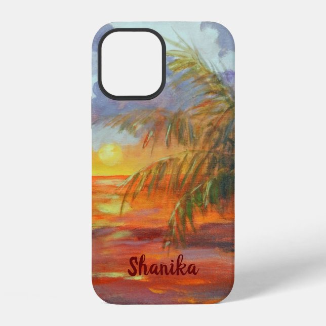 Tropical Sunset  iPhone Case (Back)