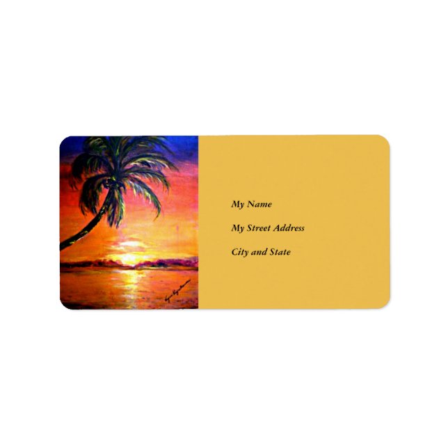 Tropical Sunset Label (Front)
