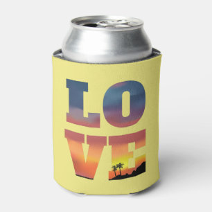 Tropical Sunset Love Can Cooler