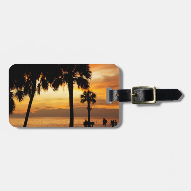 Tropical Sunset Luggage Tag (Front Horizontal)