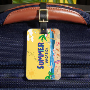Tropical Sunset Luggage Tag