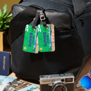 Tropical Sunset Luggage Tag 