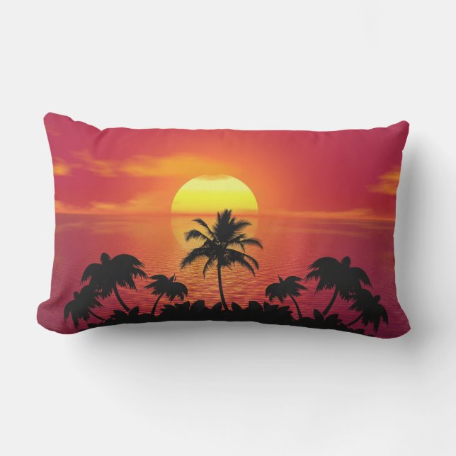 Tropical Sunset Lumbar Cushion (Front)