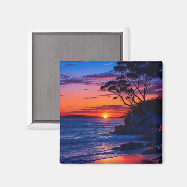 Tropical Sunset Magnet (Front/Back)