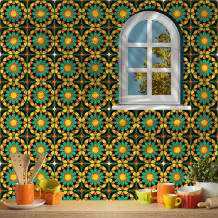 Tropical Sunset Moroccan Mosaic Pattern Tile