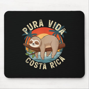 Tropical Sunset Nature Sloth Costa Rica Pura Vida Mouse Pad