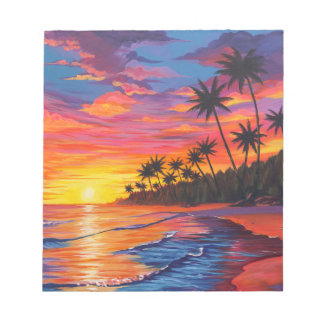 Tropical Sunset Notepad