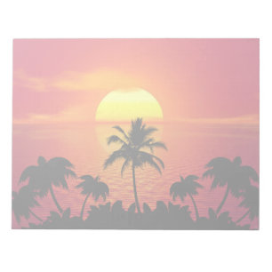 Tropical Sunset Notepad
