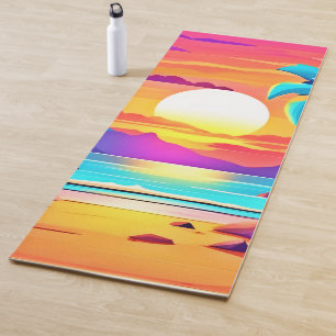  Tropical Sunset Oasis  Yoga Mat
