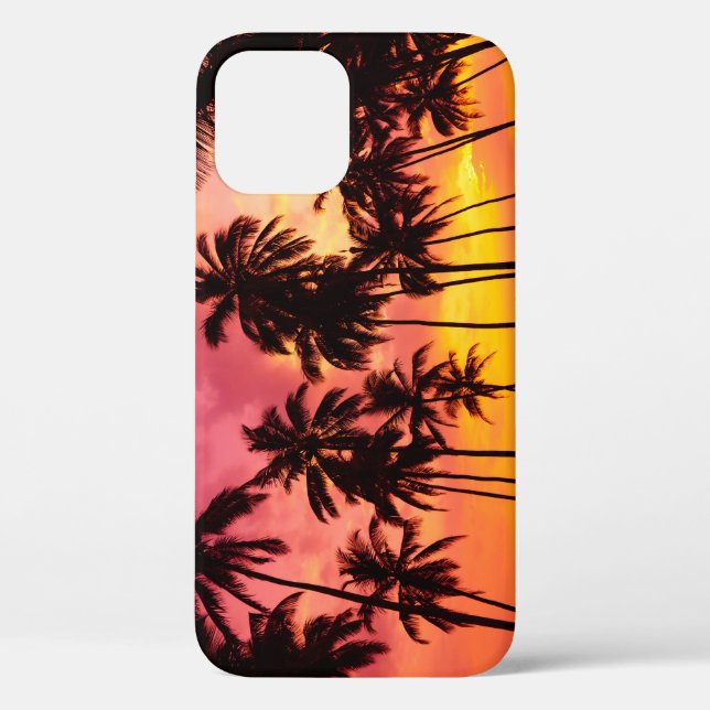 Tropical Sunset: Palm Silhouette Serenity. Case-Mate iPhone Case (Back)