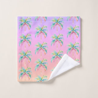 Tropical Sunset Palm Tree Bath Towel Set