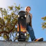 Tropical Sunset Palm Tree Personalise Skateboard<br><div class="desc">Tropical Sunset Palm Tree Personalise Skateboard it has a beautiful Caribbean sunset with palm trees to enjoy. Leave the saying Feel The Breeze or Personalise the Skateboard with your information. photo copyright Denise Bennerson,  photographer</div>