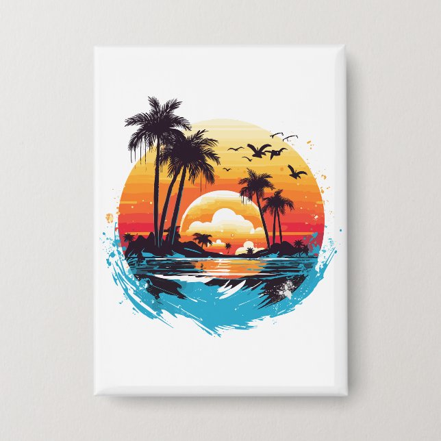 Tropical Sunset Paradise (Front)