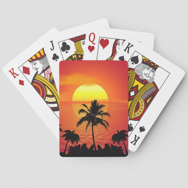 Tropical Sunset Playing Cards (Back)