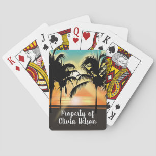 Tropical Sunset Playing Cards