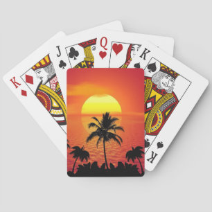 TROPICAL SUNSET playing cards