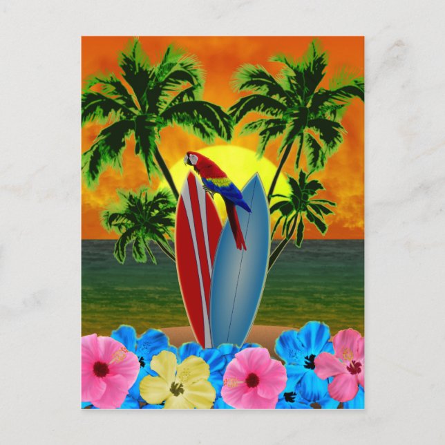 Tropical Sunset Postcard (Front)