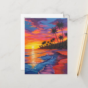 Tropical Sunset Postcard