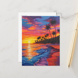 Tropical Sunset Postcard