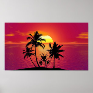 Tropical Sunset Poster