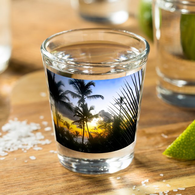 Tropical Sunset Print Shot Glass (Creator Uploaded)