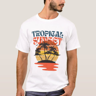 Tropical Sunset Summer T-Shirt