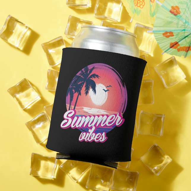 Tropical Sunset Summer Vibes  Can Cooler (In Situ Summer)