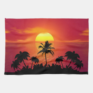 Tropical Sunset Tea Towel