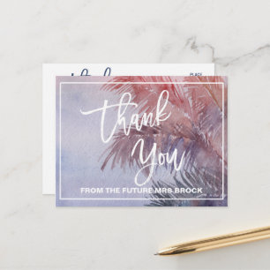 Tropical Sunset Thank You Postcard