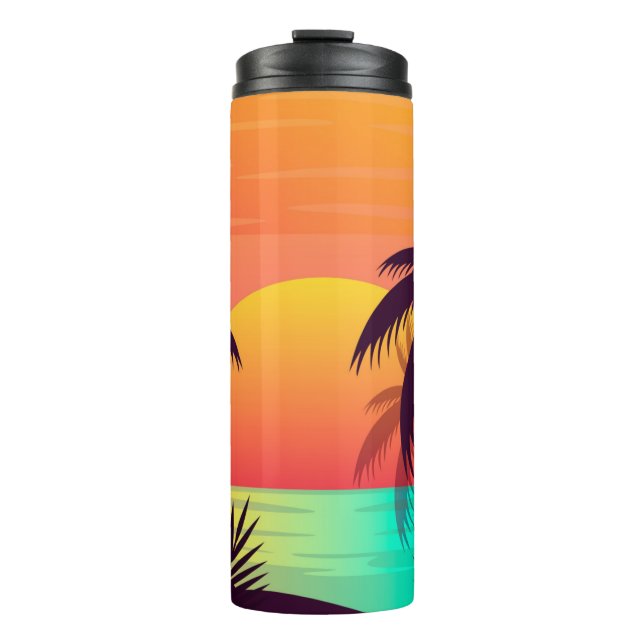 Tropical Sunset  thermal tumbler (Front)