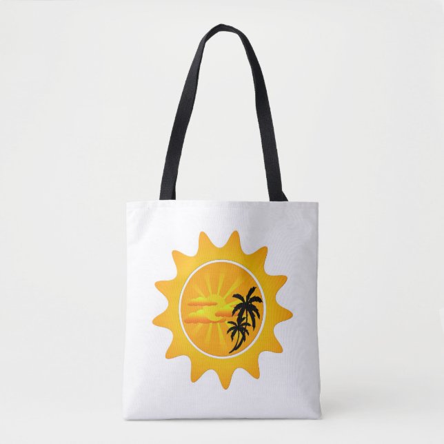 Tropical sunset tote bag (Front)