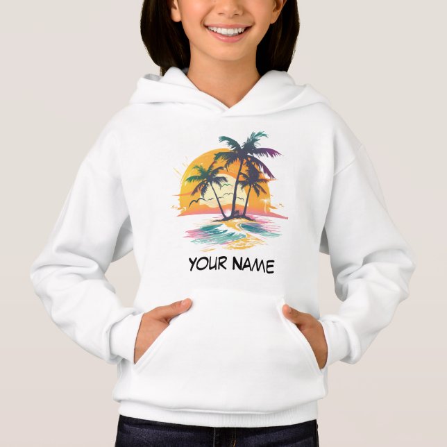 Tropical Sunset Vibes – Palm Trees & Beach Design (Front)