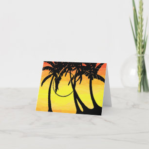 Tropical Sunset Wash Notecard