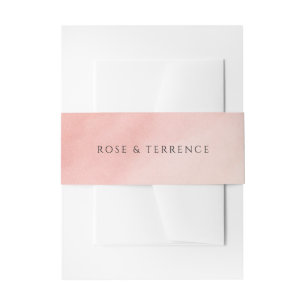 Tropical Sunset Watercolor Elegant Wedding Invitation Belly Band