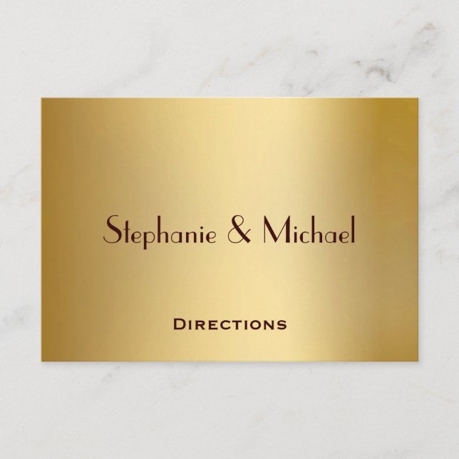 Tropical Sunset Wedding Directions Card (Front)