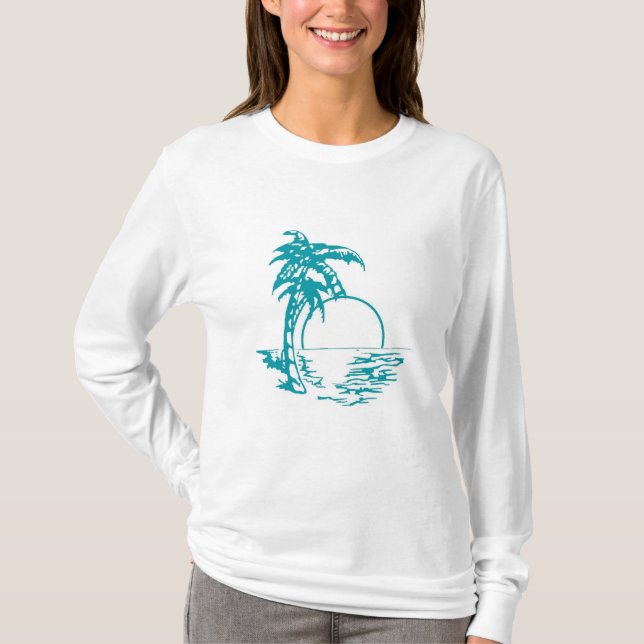 Tropical Sunset Wedding T-Shirt (Front)