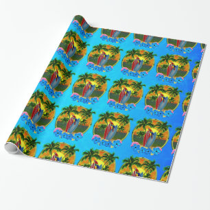 Tropical Sunset Wrapping Paper