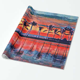 Tropical Sunset Wrapping Paper