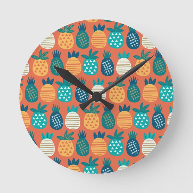 Tropical Sunsets Art Round Clock (Front)