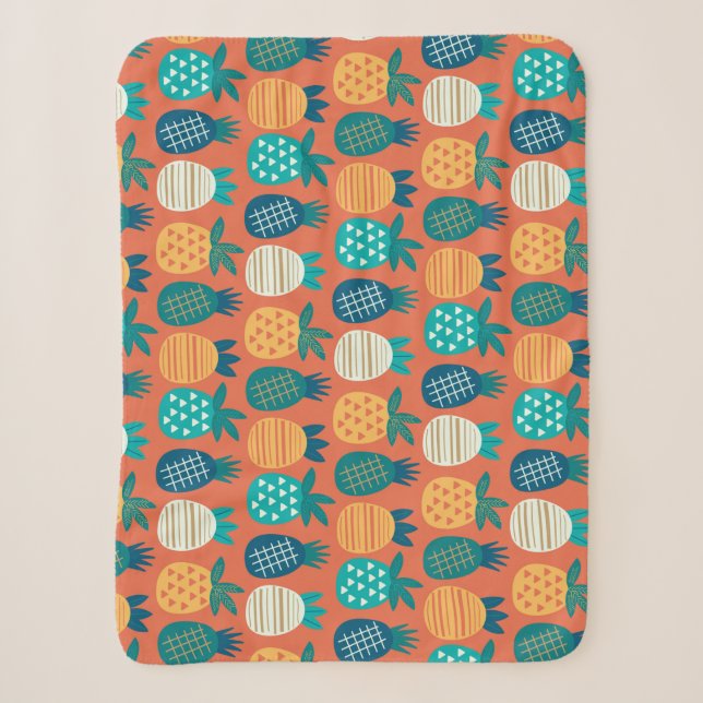 Tropical Sunsets Art Sherpa Blanket (Front)